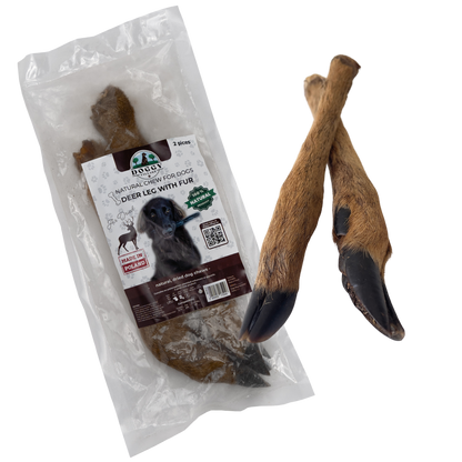 Deer leg with fur - DV 7509 2 pice - 250G