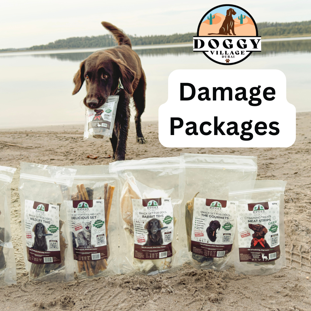 Chews and treats damage packages